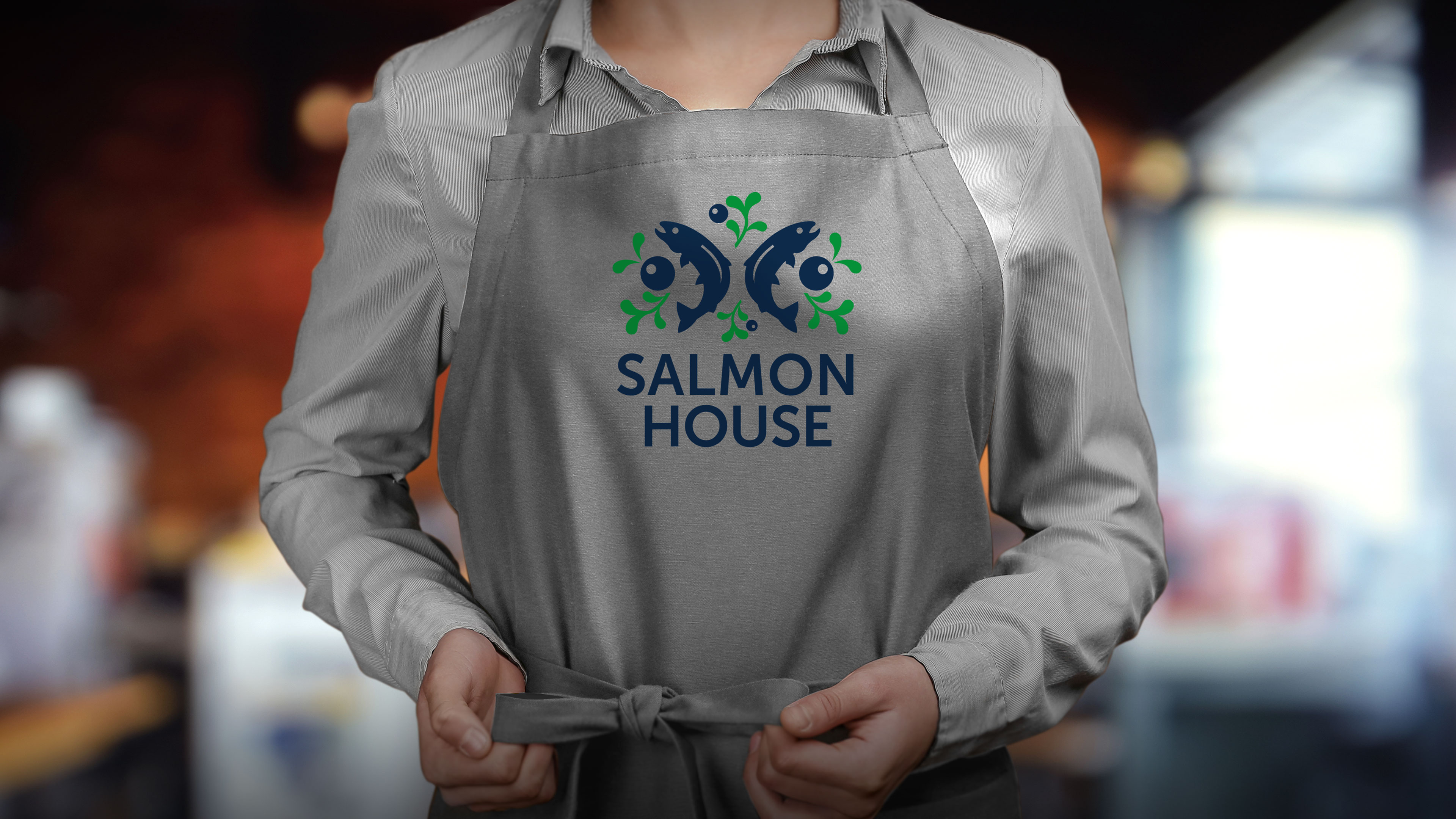 Alle elsker Salmon House! Grid branding